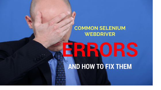 selenium webdriver errors