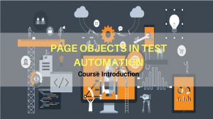 page objects in test automation course outline