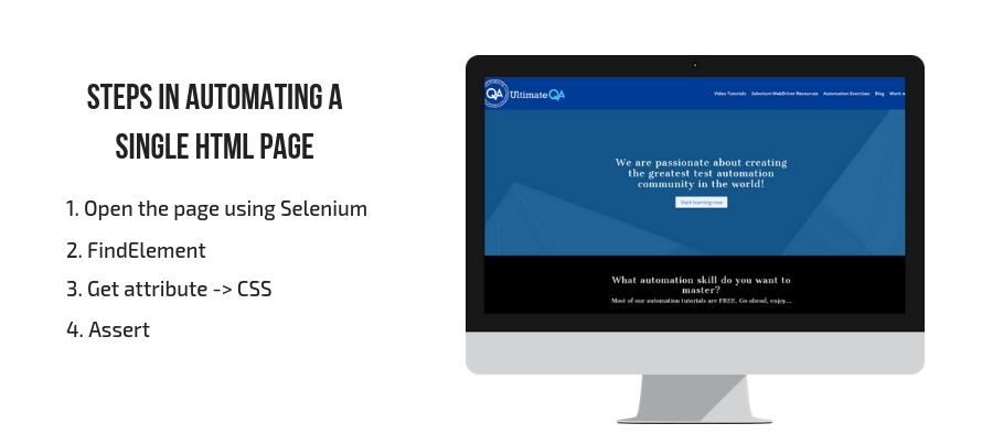 steps in automating a single html page