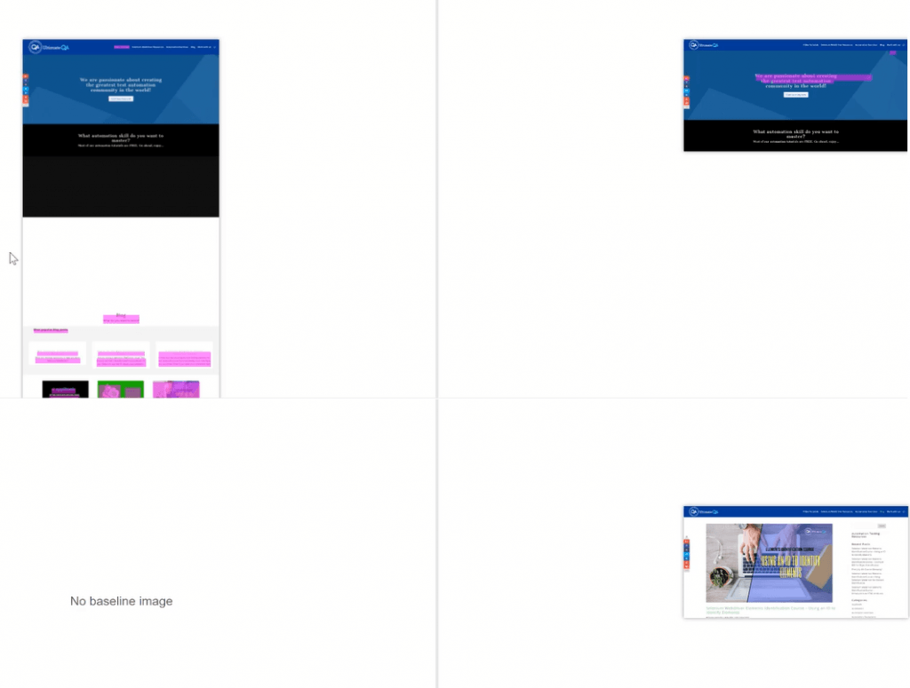 Applitools Bugs and Test Steps - Ultimate QA