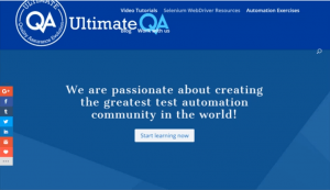 a visual bug on ultimateqa website