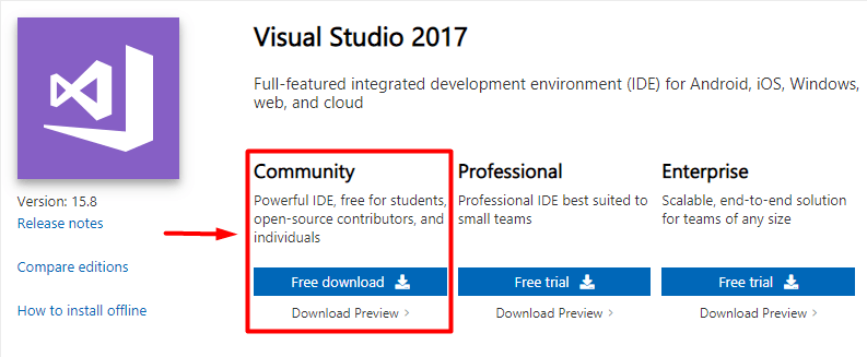 download visual studio community edition 