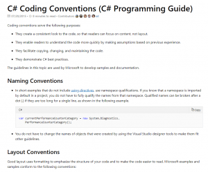 Microsoft MSDN coding conventions