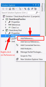 add a new reference on Visual studio