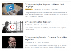 c how to learn udemy