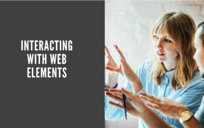 Interacting with Web Elements