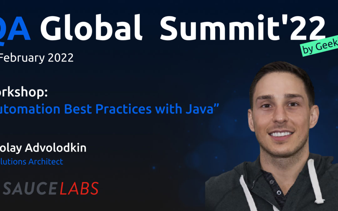 Automation Best Practices with Java Workshop | QA Global Summit '22